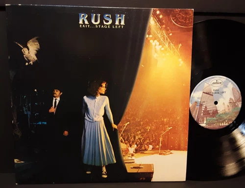 RUSH EXiT...STAGE LEFT ViNYL 2 LP RECORD ALBUM 1981 GATEFOLD MERCURY SRM-2-7001