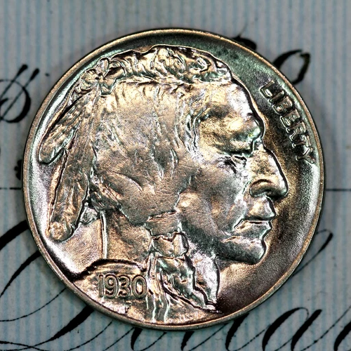 * 1930-P * SOLID+ GEM BU MS BUFFALO NICKEL * FROM ORIGINAL COLLECTION