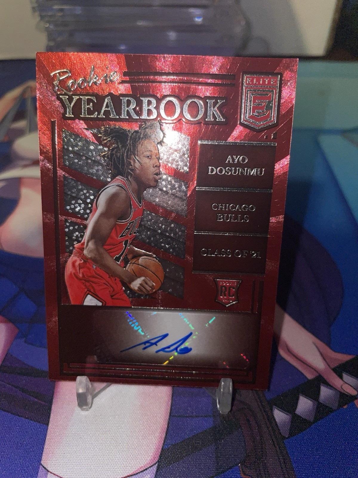 2021-22 Panini Donruss Elite Ayo Dosunmu RC #RY-ADO Rookie Yearbook Autograph