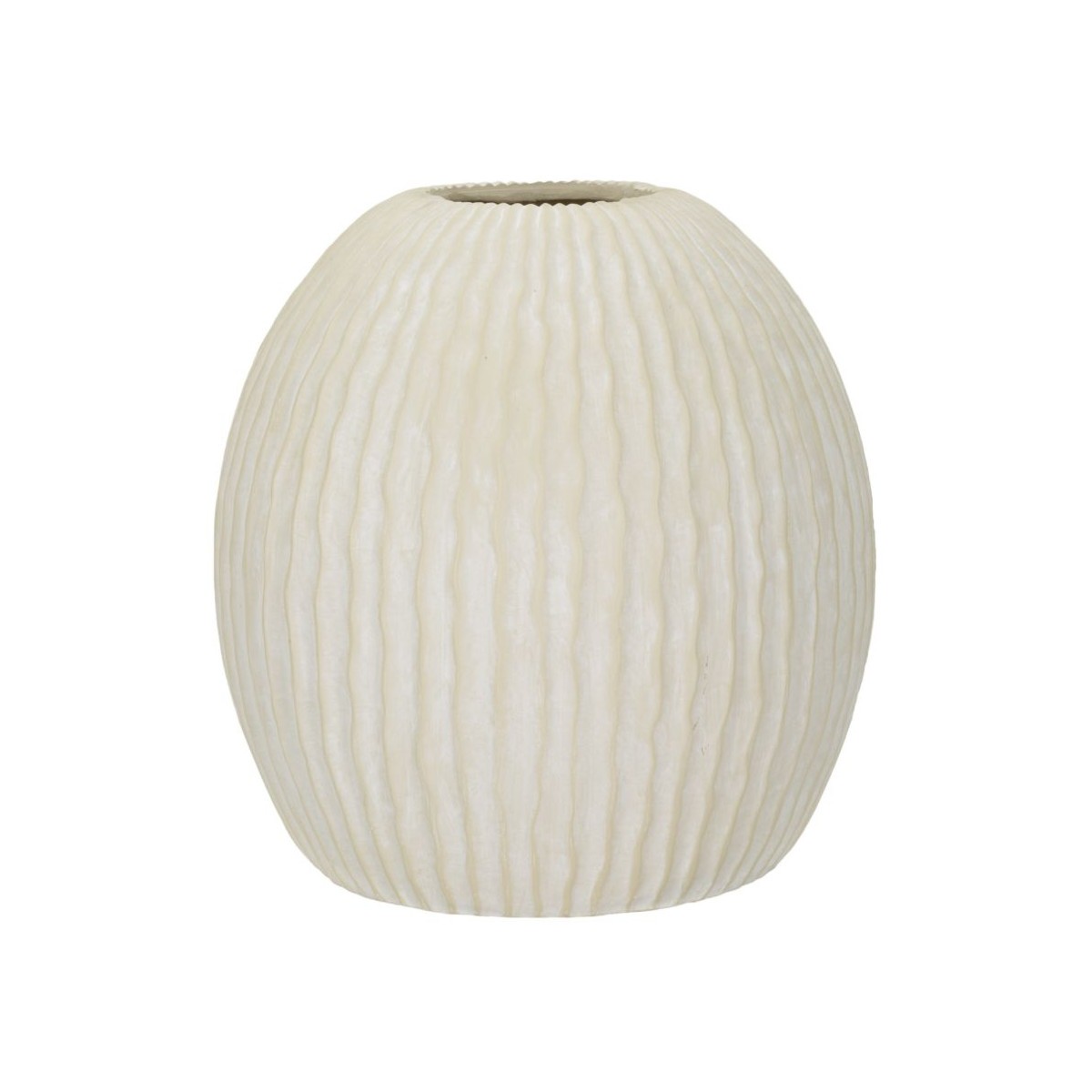 Vase crème Icicle 38cm à relief pour décoration de table salon moderne scandinave