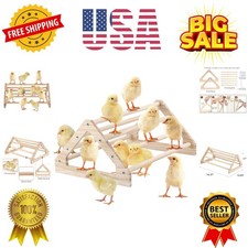 Wooden Chick Perch Stand, Pine Chicks Roosting Bar, Jungle Gym Perch Toys for...