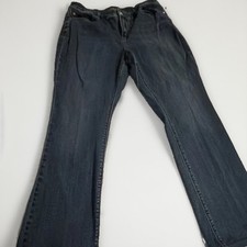 Chico's Women's 10R Regular Fit Bootcut Dark Wash Blue Denim Jeans Pockets