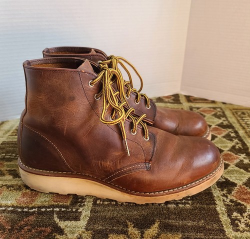 Red Wing Copper Rough & Tough Womens 10 B US 6" Leather Work Boots 3451 Soft Toe - Picture 18 of 24