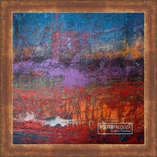 Flat Gold Picture Frame - UV Acrylic,Backing, Hanging Hardware