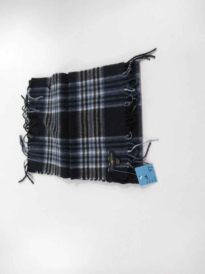 Bufanda con flecos a cuadros 100 % cachemir Club Room 67" x 11" 1/2 #CK57 Foto 4 de 4