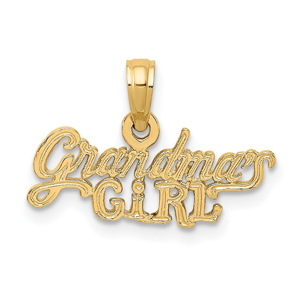 \10k Yellow Gold GRANDMA'S GIRL Charm Pendant 0.52gm L-11.8mm, W-19.5mm