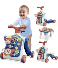 HYES 5-in-1 Baby Walker Activity Center Push Walker Learning Toy