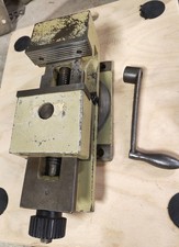WMW Maschinenschraubstock drehbar mit Kurbel & Drehteller / Gradskala 125er