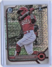 Leonardo Balcazar 2022 Bowman Chrome Mojo #BCP-179 Cincinnati Reds