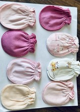 Geyoga 8 Pairs Newborn Baby Mittens No Scratch Mittens Soft for 0-6 Months