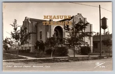C.1940 RPPC BRIGHTON, CO, BAPTIST CHURCH, WATER TOWER SANBORN PHOTO Postcard Q0