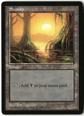 MTG Swamp (Mossy Roots) [MIR - ] LP