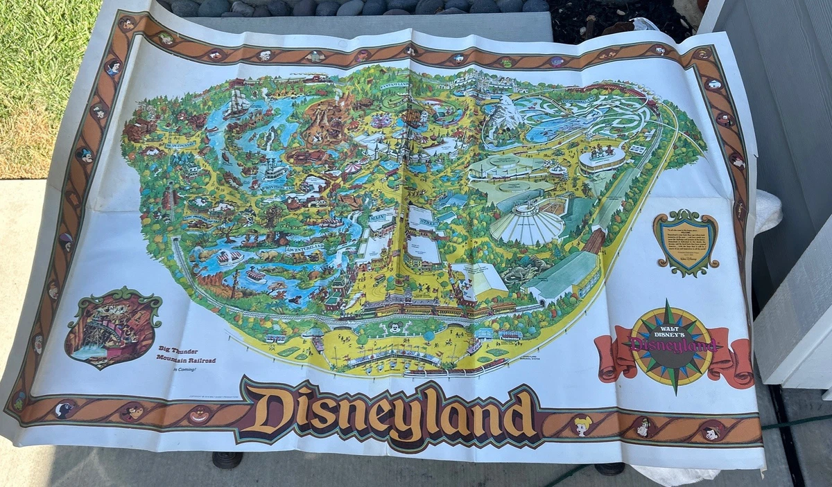 Disneyland Map In Disney Theme Park Souvenirs (Pre-1968) for sale