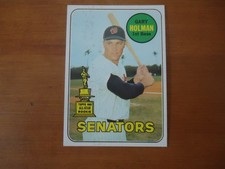 1969 Topps Card # 361 Gary Holman All Star Rookie Washington Senators. rookie card picture
