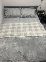 Side Lift Double Ottoman Bed Faux Leather and Mattress Included