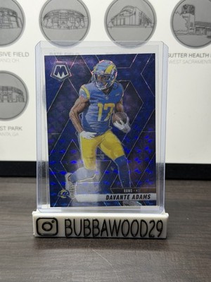 2025 Panini Mosaic DAVANTE ADAMS Blue Prizm 46/99 #38 Los Angeles Rams SP
