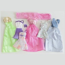 Vintage 1990s Barbie Dazzling Date Fashion Pack Dress Gown Skirt Clothes Shoes
