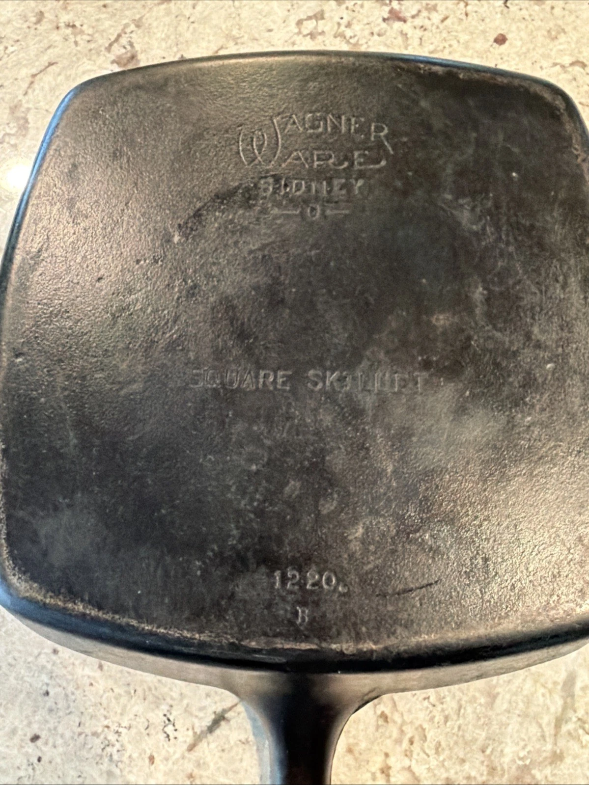 Vintage Wagner Ware Sidney O Square Cast Iron Skillet #1220 11"x11"