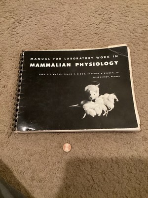 Vtg 1965 3rd Edition Manual For Laboratory Work In Mammalian Physiology 