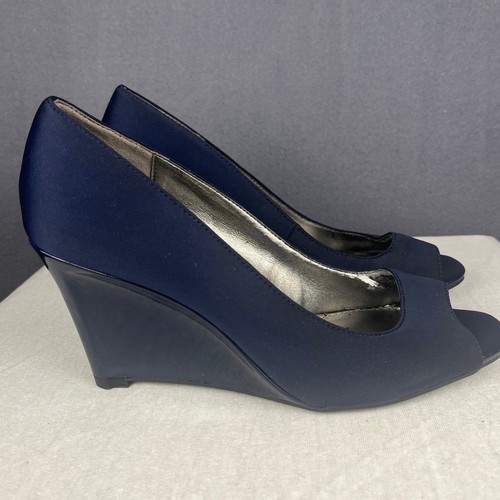 Escarpins J.CREW à Paillettes Bleu Marine – Taille 11 US, Plateforme, Talons Moyens, Occasion Excellent état