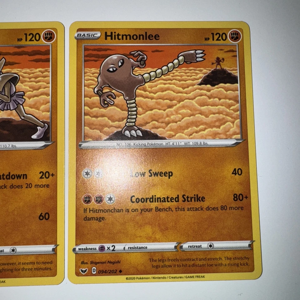 Hitmonlee 094/202 Hitmonchan 095/202 Swsh01: Sword & Shield - Image 3 of 4