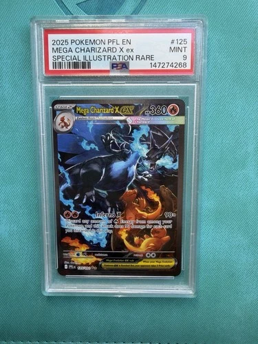 2025 Pokemon Pfl en Mega Charizard  X Ex Psa 9