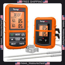 Wireless Meat Thermometer Dual Probe 500FT Long Range Grill Smoker Cooking