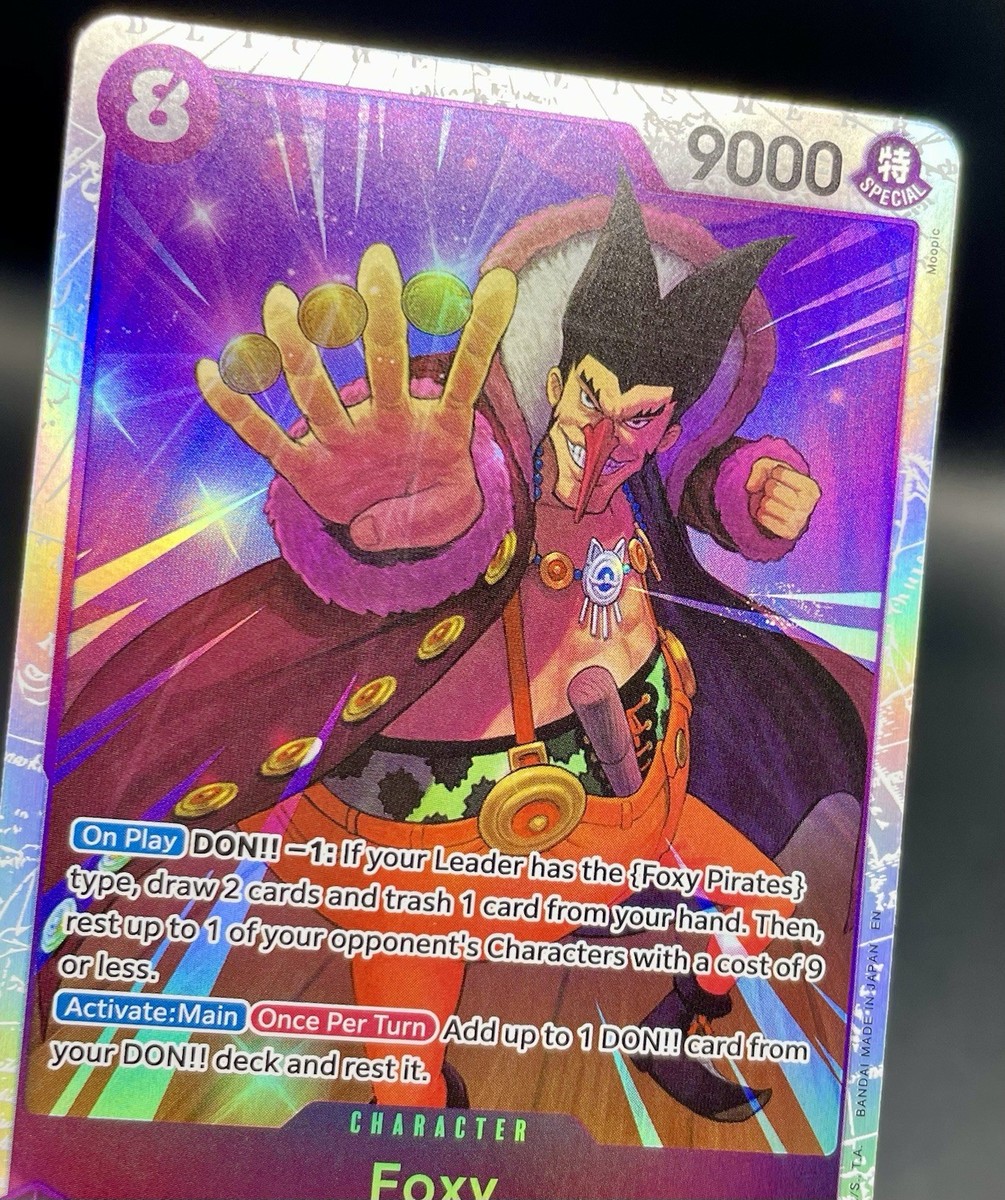 One Piece Foxy SR EB04-036 The Azure Sea's Seven Foil Super Rare