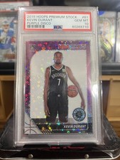 2019-20 Hoops Premium Stock Kevin Durant Purple Disco #61 Nets PSA 10