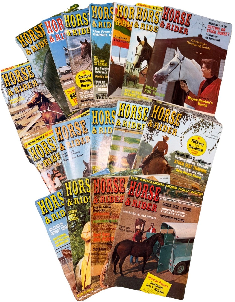 レオマクドウェル　LEO McDOWELL　リトグラフ　Horse＆Rider HORSE & RIDER Magazine Lot 1968, 1969, 1970, 1971- 17 Total