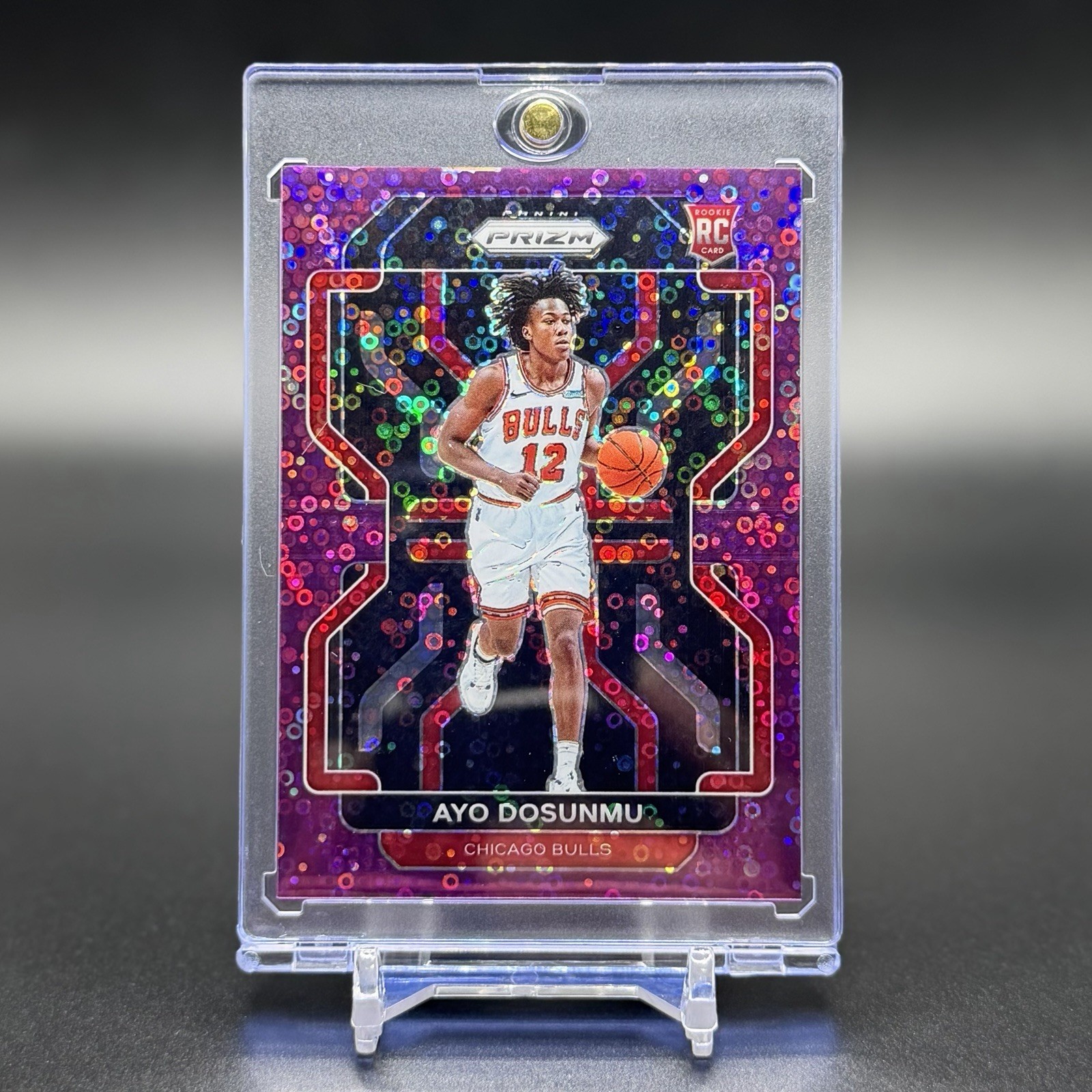 2021 Panini Prizm Ayo Dosunmu Rookie RC Fast Break Purple Prizm #271 /75