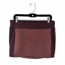 Smartwool Diamond Peak Quilted Skirt Size Medium Burgundy Fig Red Heather