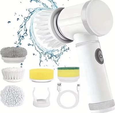 Cordless Electric Spin Scrubber Power Brush LCD Display Rechargeable Waterproof