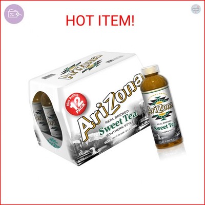 AriZona Southern Style Sweet Tea, Premium Brewed, 16 Fl Oz (Pack of 12)