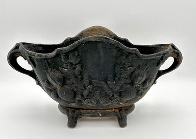 Antique French Rococo Cast Iron Jardiniere Footed Planter Laurel 1900s |  eBay