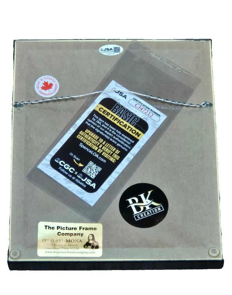 Johnny Damon JSA Certed Autographed & Framed Picture 8.5 x10 + Jeter Replica - Image 3 of 4