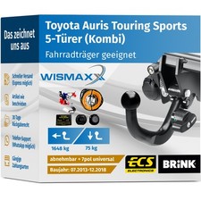 ANHÄNGERKUPPLUNG für Toyota Auris Kombi 13-18 abnehmbar BRINK +7pol E-Satz ABE