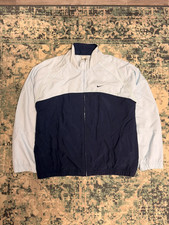 Nike Vintage Windbreaker Jacke Blau Grau Gr. L – Swoosh