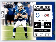 2021 Panini Contenders ##PLT-ALU Andrew Luck #PLT-ALU Playoff Tickets