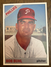 PHILADELPHIA PHILLIES: Bob Buhl Custom Modern 1966 Style Art Card