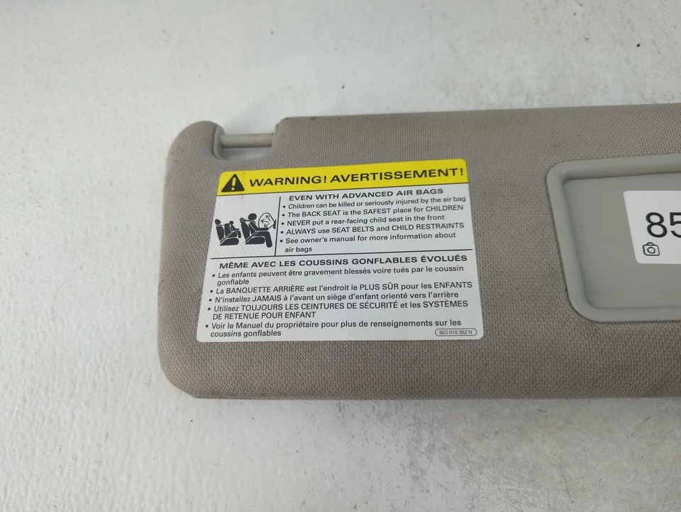 2005-2011 Audi A6 Driver Sun Visor Mirror Left Sunvisor Grey NQ8SM - Image 4 of 4