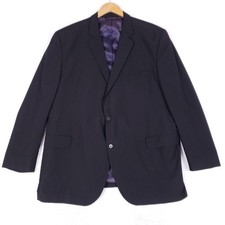 Jack Victor Select Men Blazer 48 Pinstripe Charcoal Gray Wool Canada Suit Jacket