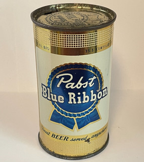 PABST BLUE RIBBON BEER FLAT TOP CAN Brewed PEORIA HEIGHTS IL 3 City VANITY LID