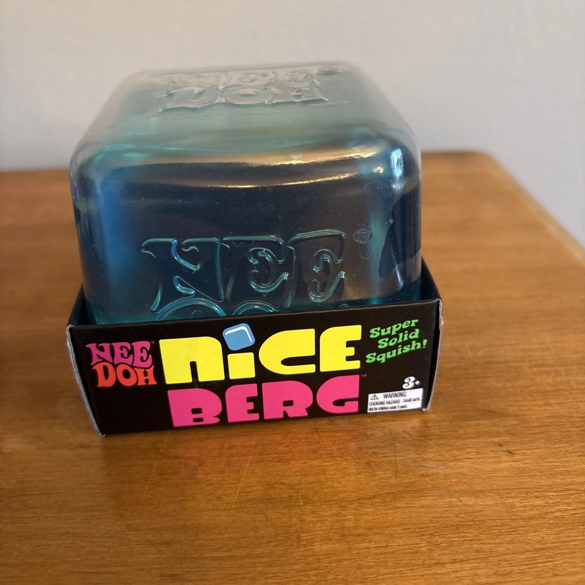 NeeDoh Nice Berg Blue XL Giant Nee Doh Niceberg Solid Squish Cube