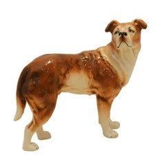 Rare Royal Dux English Mastiff Dog Figurine Czech Porcelain Antique