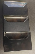 Used Norelco Black Clear Cassette Case w/Posts, Overstock Hole/Cut, Lot of 20