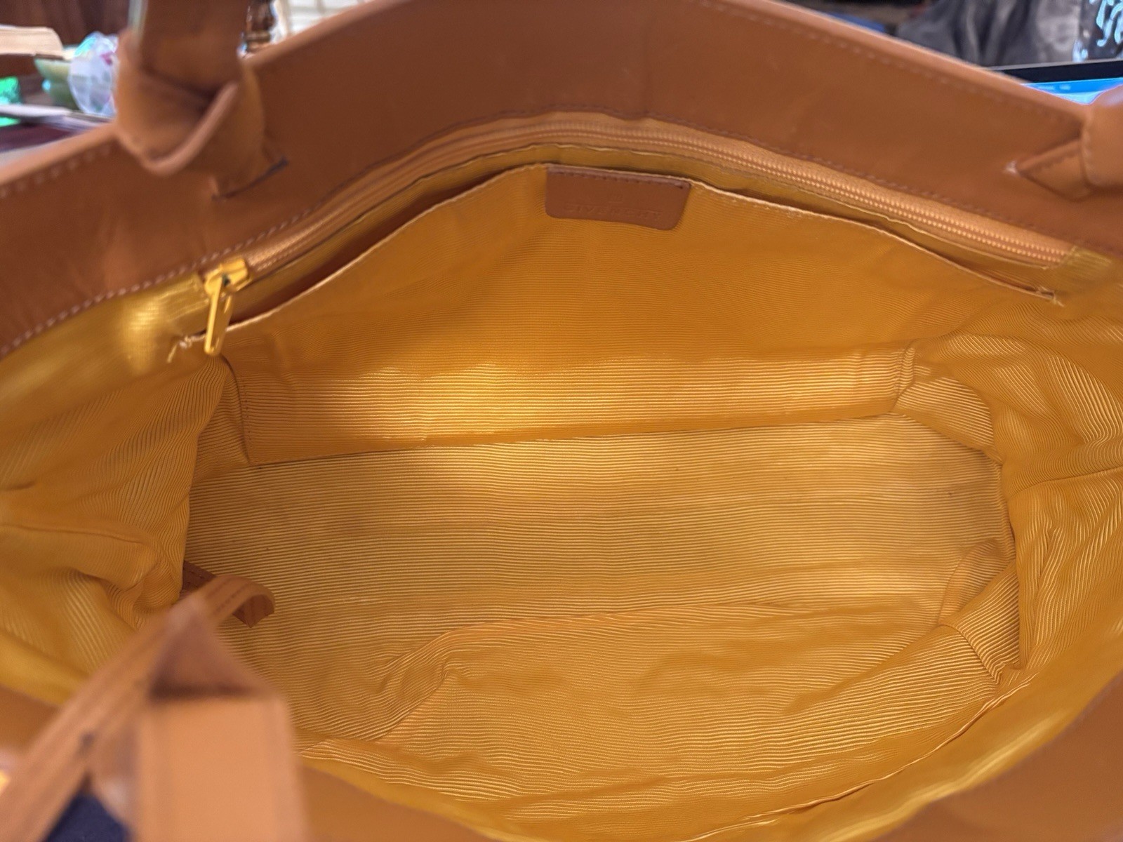 Givenchy Patterned Multicolor Tan Leather Fabric Women's Tote Bag with Pouch thumbnail 2