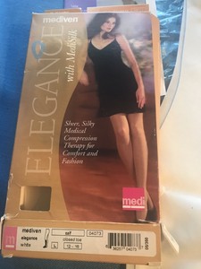 Mediven Comfort Medical Compression Stockings Calf White Closed