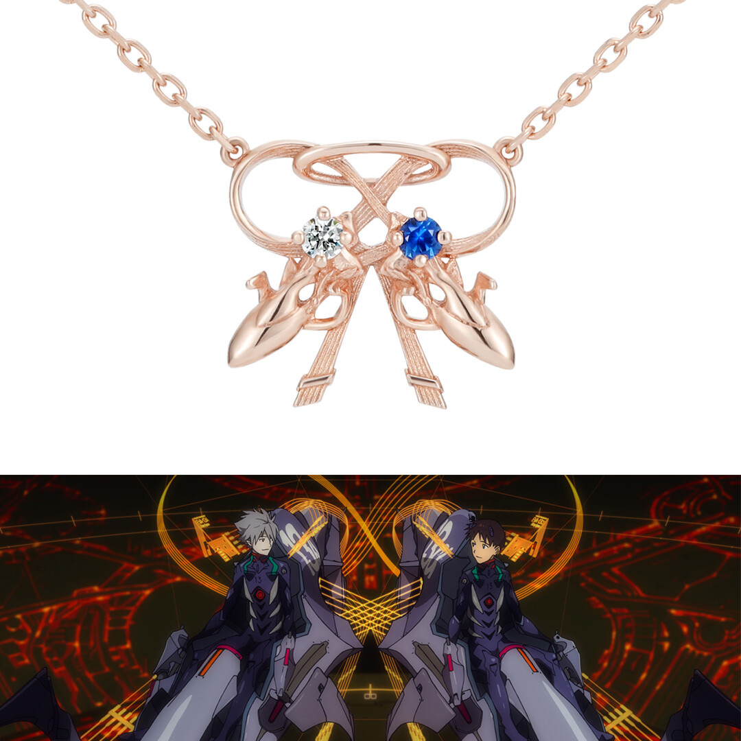 EVANGELION Double Entry System Necklace K18 Rose Gold U-TREASURE