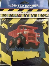 5.5  Construction Dump Truck jointed Banner Happy Birthday Party Supplies